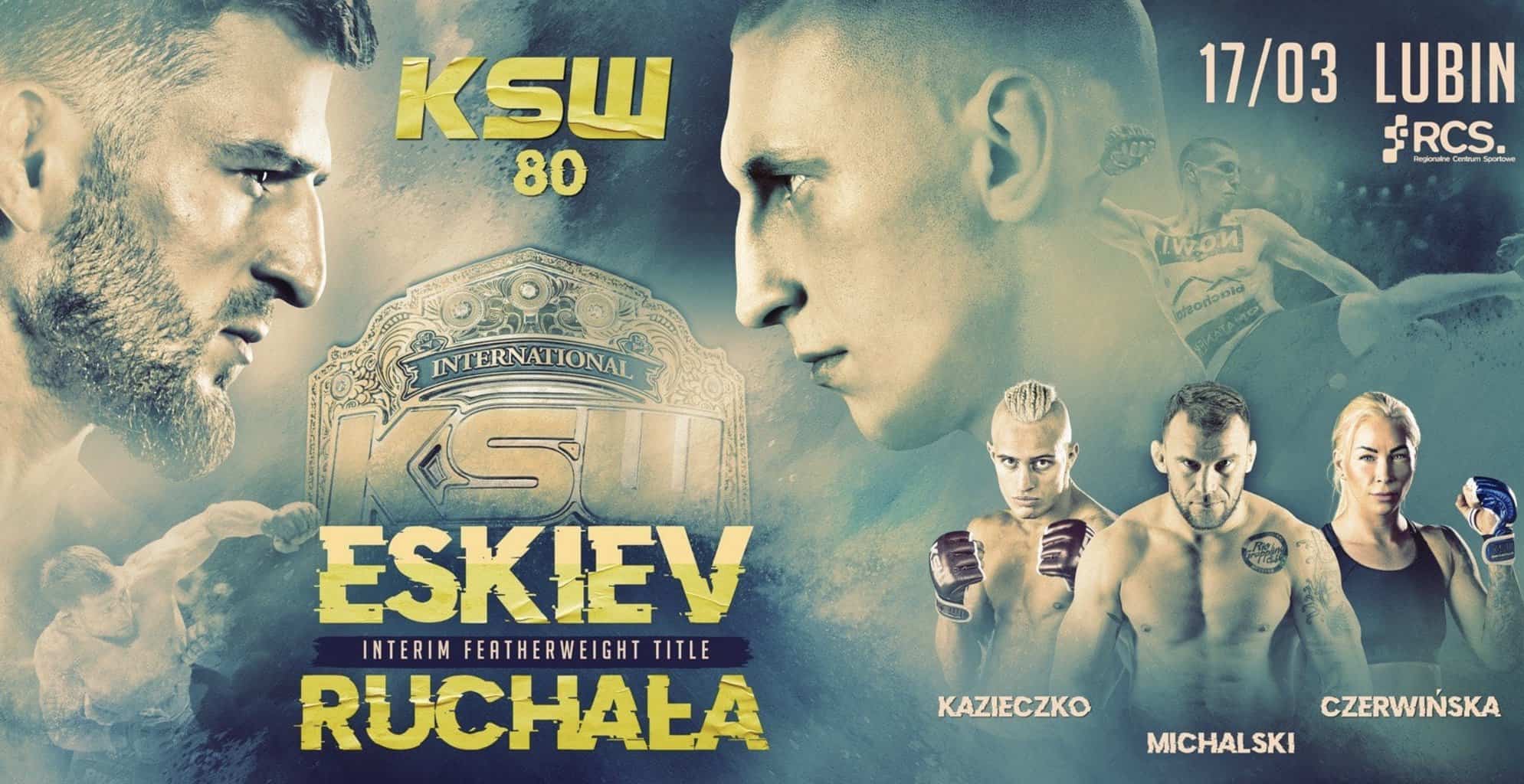 KSW 80 za darmo. Gdzie oglądać galę? Transmisja 17.03.2023
