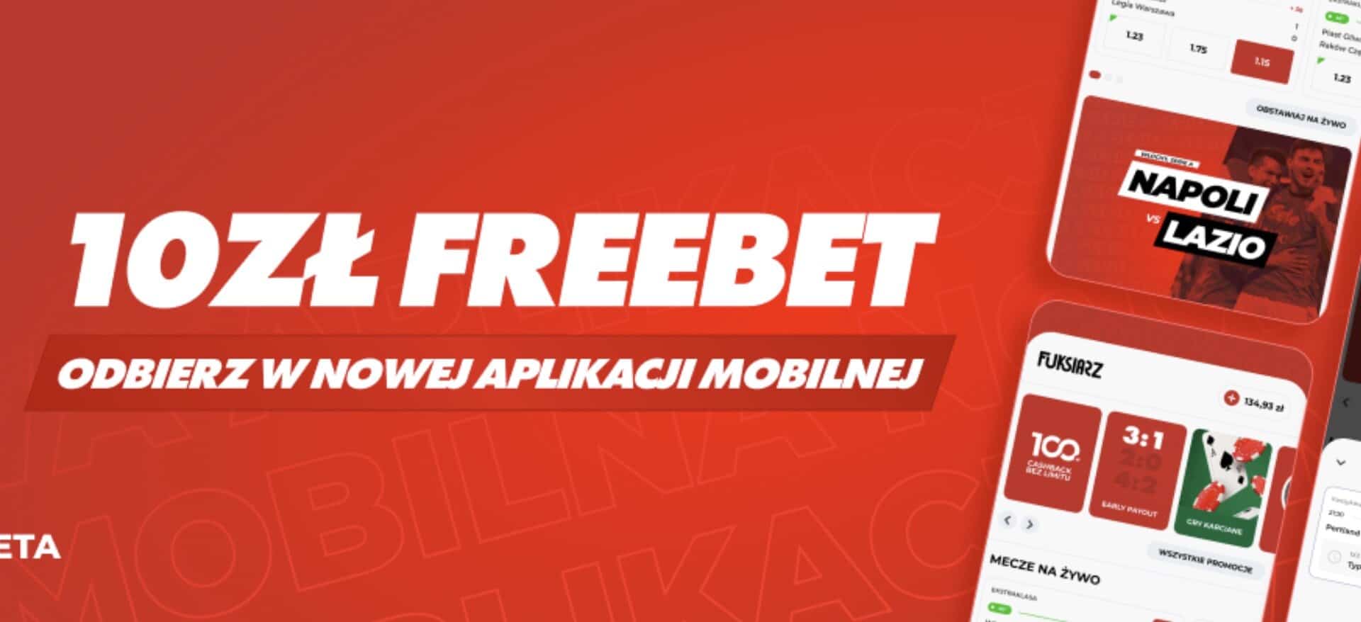 Fuksiarz rozdaje w aplikacji 10 PLN. Jak odebrać?