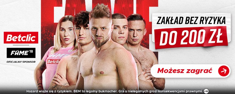 Betclic bonus na FAME MMA 18