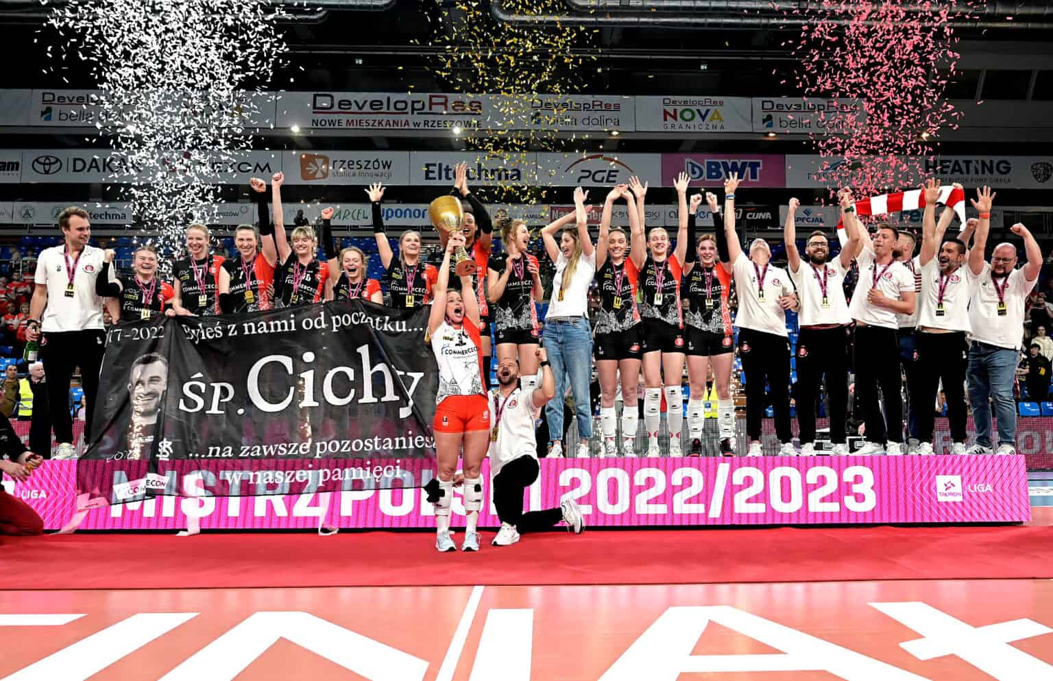 TAURON Liga: ŁKS Commercecon Łódź odebrał złote medale! [Foto + Wideo]