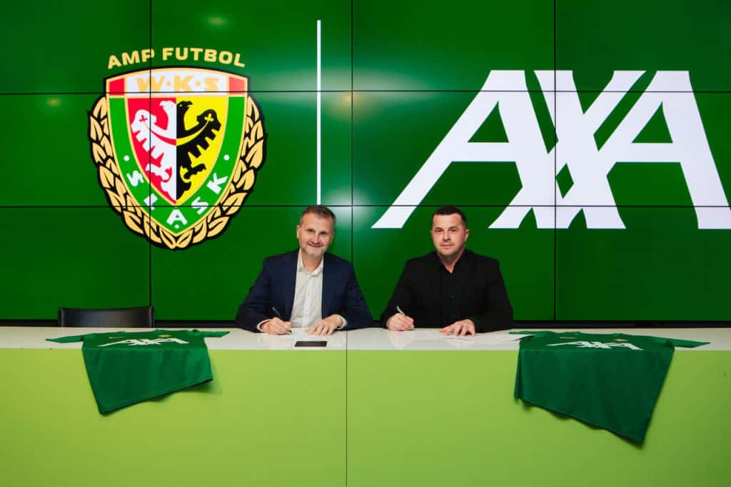 Firma AXA na koszulkach WKS Śląsk Wrocław Amp Futbol