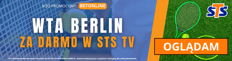 Transmisje WTA Berlin za darmo w STS TV