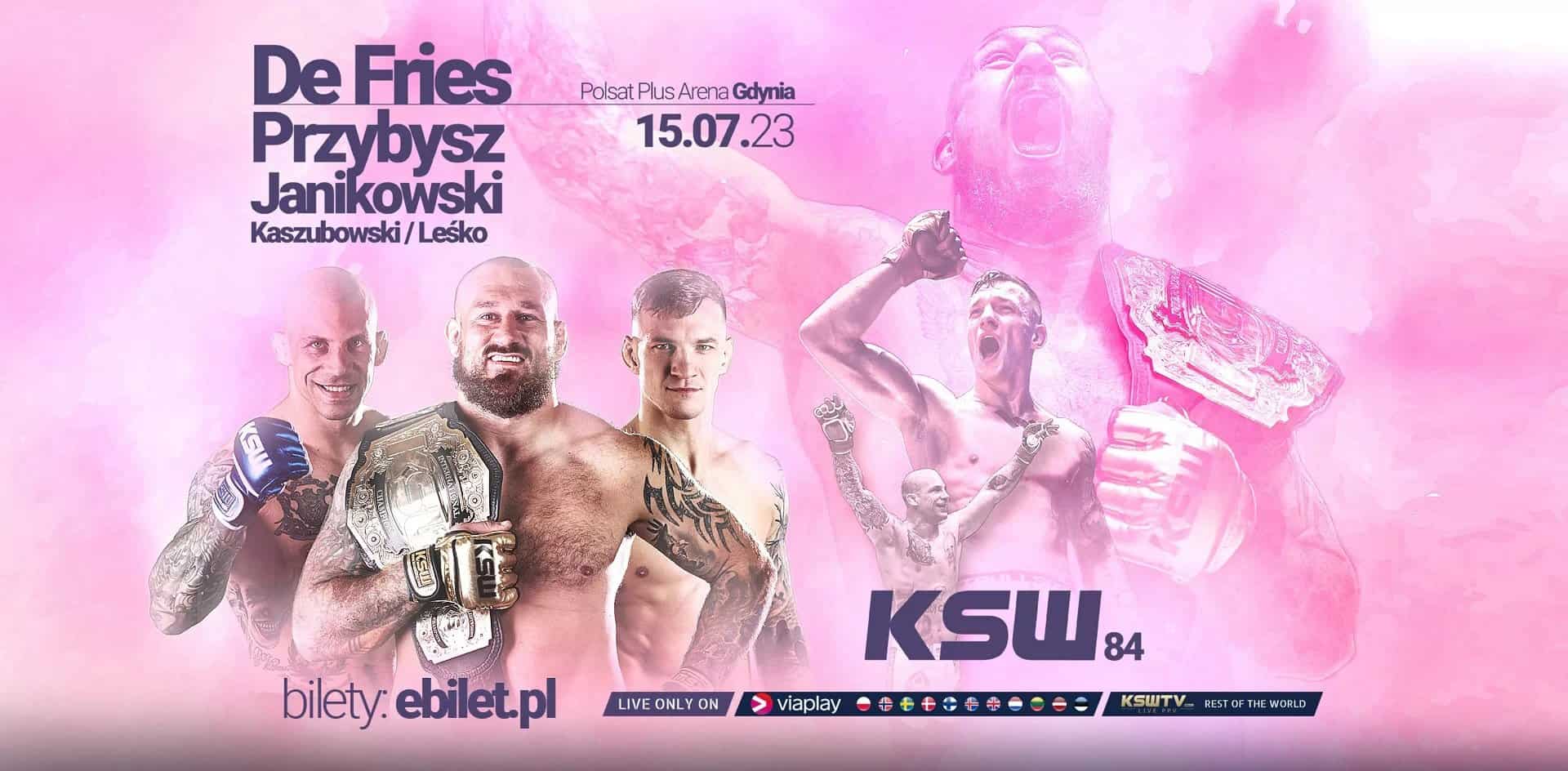 KSW 84 za darmo. Transmisja - gdzie oglądać galę 15.07.2023?