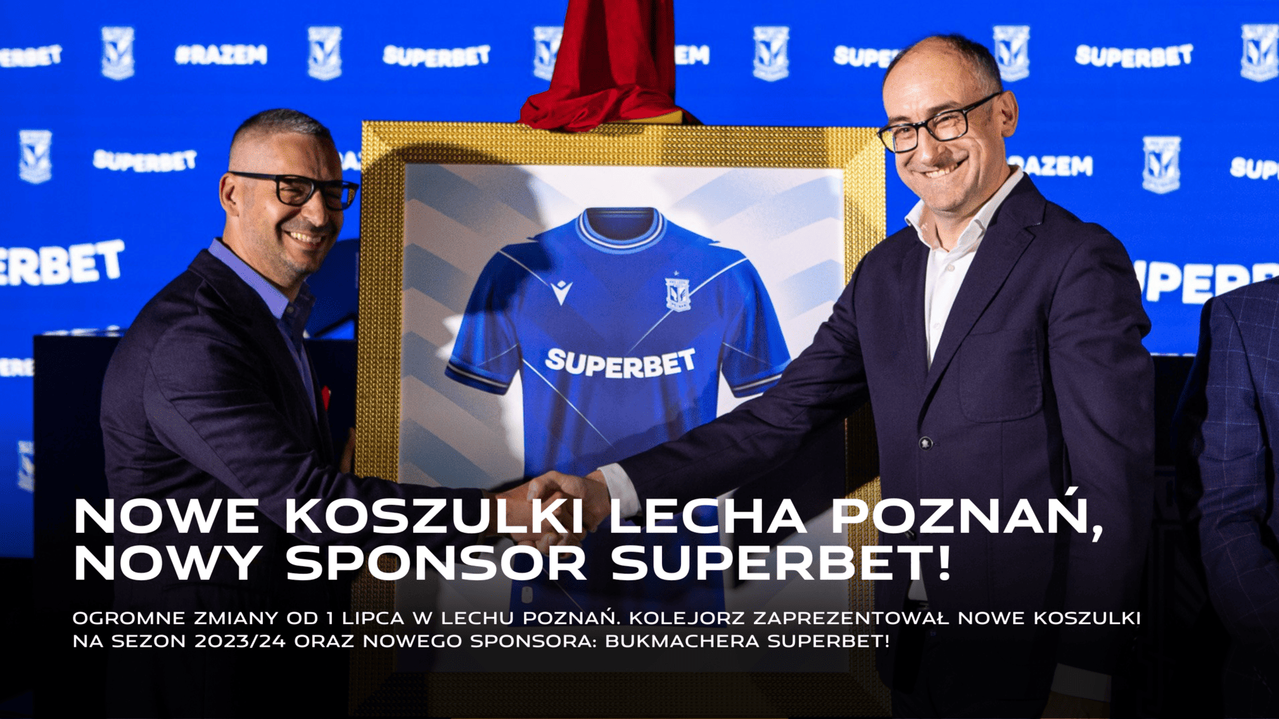 Nowy sponsor, nowe koszulki Lecha Poznań 2023/24: Superbet