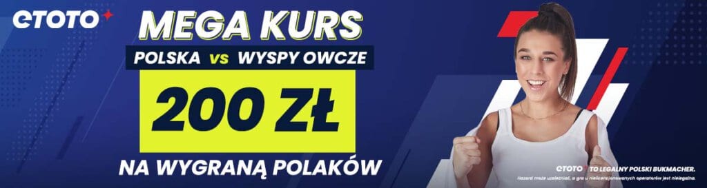 MEGA KURS na Polskę z Wyspami Owczymi - aż 200.0!