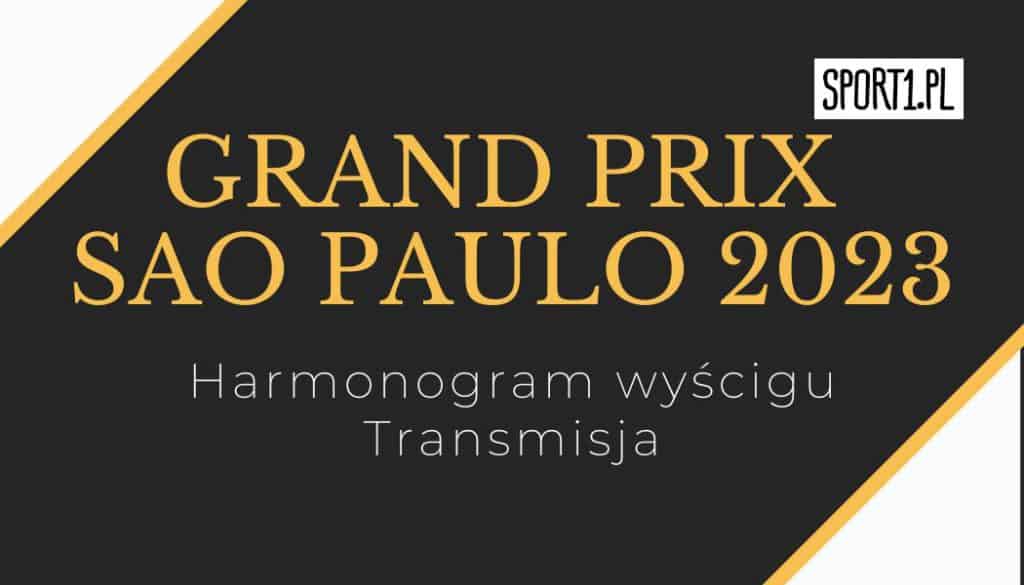 GP Sao Paulo 2023 harmonogram