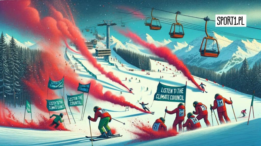 Zawody narciarskie zostały zakłócone przez aktywistów klimatycznych