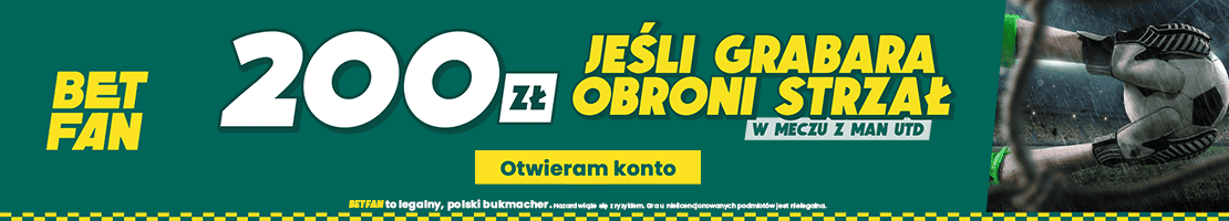 Grabara obroni strzał z Man United? Betfan da graczom 200 PLN!