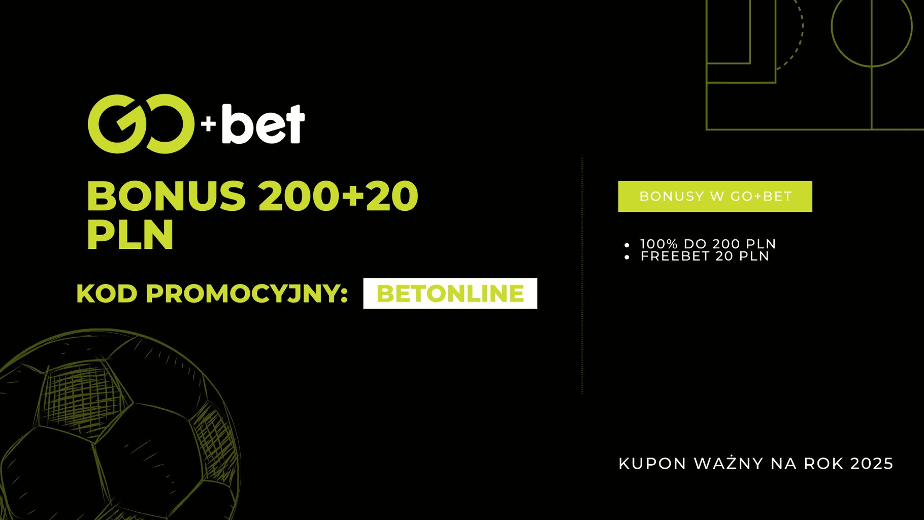 GoBet kod promocyjny 2025: BETONLINE. Bonus bez depozytu, opinie