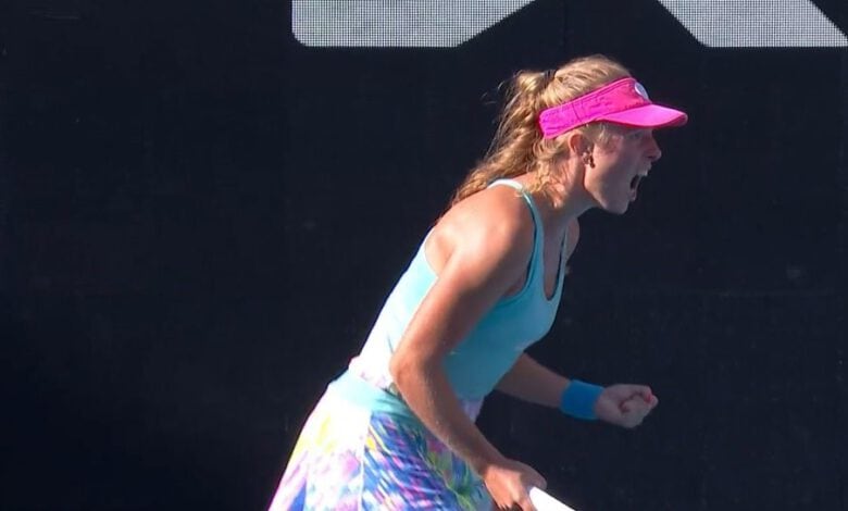 Magdalena Fręch awansowała do 4. rundy AO 2024! (Fot.: Eurosport via @Eurosport_PL on X.com)