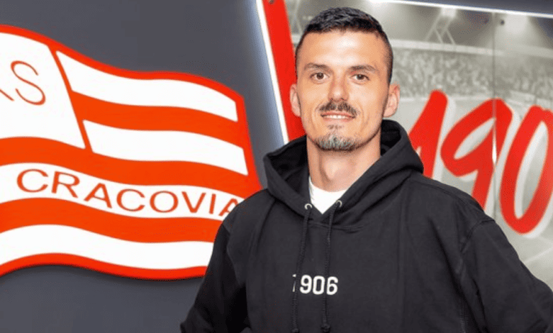 Albański obrońca - Eneo Bitri może zostać piłkarzem Cracovii.Foto: CRACOVIA/X.com