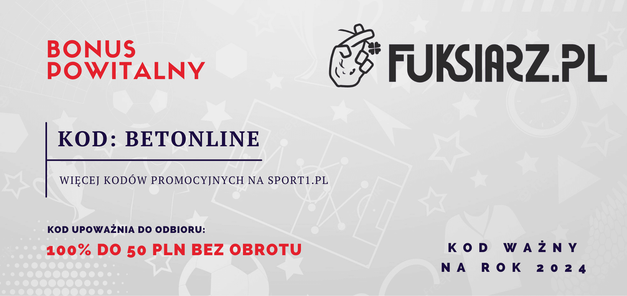 Fuksiarz kod promocyjny 2025: BETONLINE. Bonus na start dla nowych