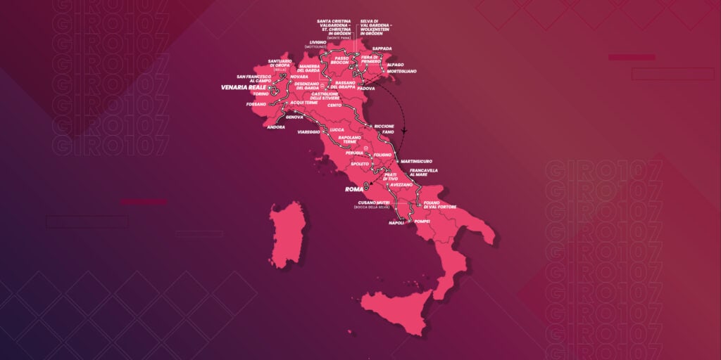 Mapa i trasa wyścigu Giro d’Italia 2024