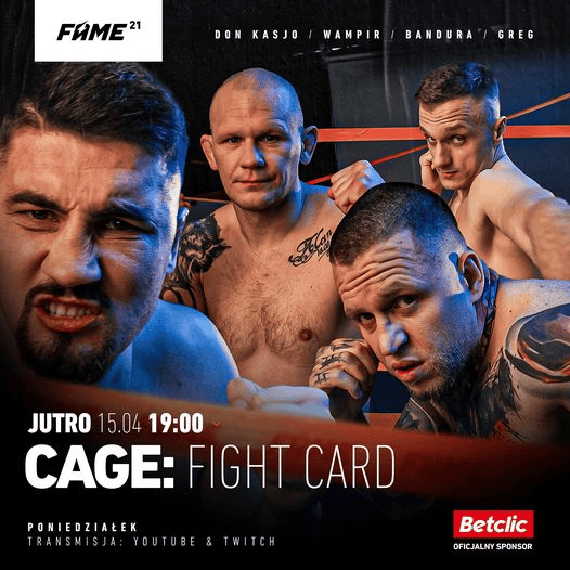 Jutro o godzinie 19:00 w specjalnym programie organizacji FAME MMA poznamy całą kartę walk gali FAME 21: Pretendent, która odbędzie się 18 maja w PreZero Arena Gliwice. Foto: FAME MMA/Facebook.
