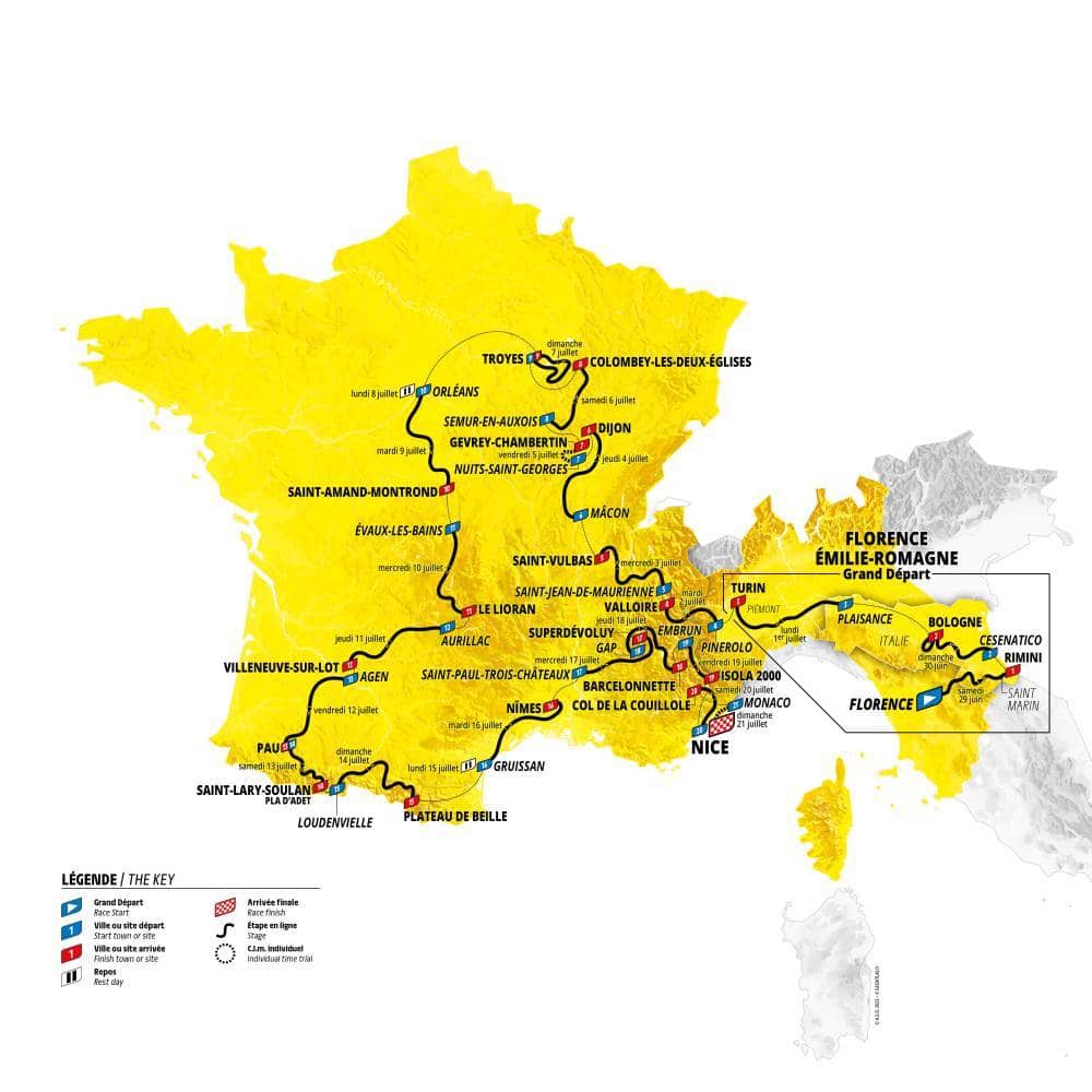 Tour de France 2024: Mapa Wielkiej Pętli! (Źródło: LeTour.fr)