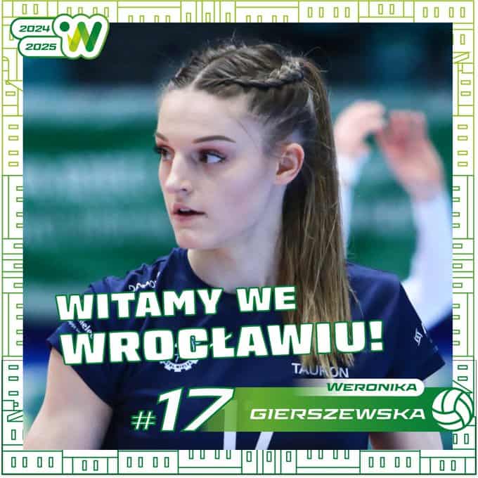 TAURON Liga: Weronika Gierszewska nową atakującą KGHM #VolleyWrocław!