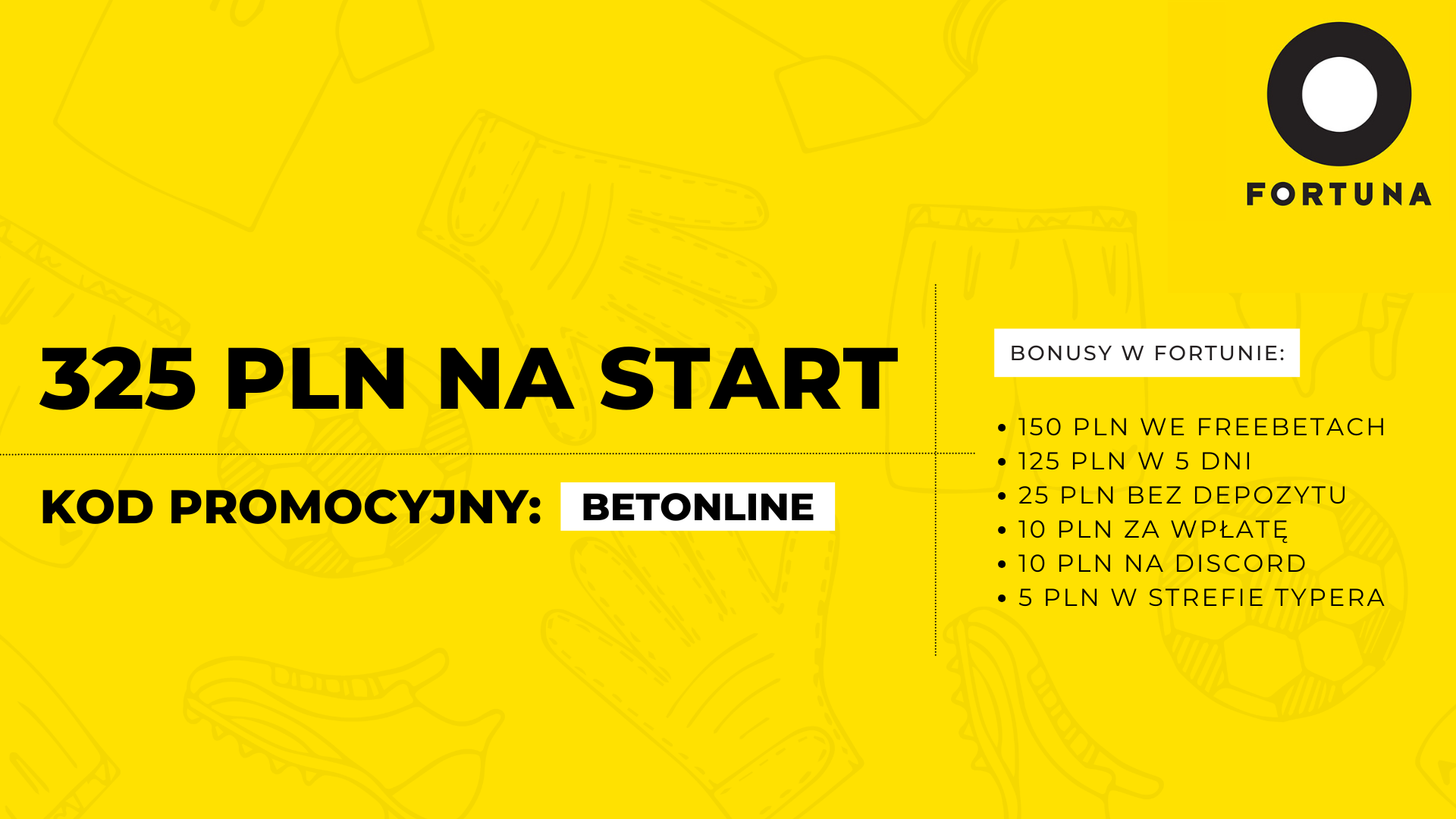 Fortuna kod promocyjny 2026: BETONLINE. Bonus bez depozytu dla nowych graczy
