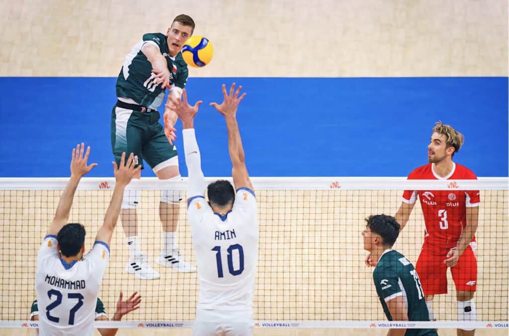 Polscy siatkarze wygrali z Iranem w środowym meczu Ligi Narodów – VNL 2025! (Fot.: FIVB via VolleyballWorld.com / materiały prasowe)