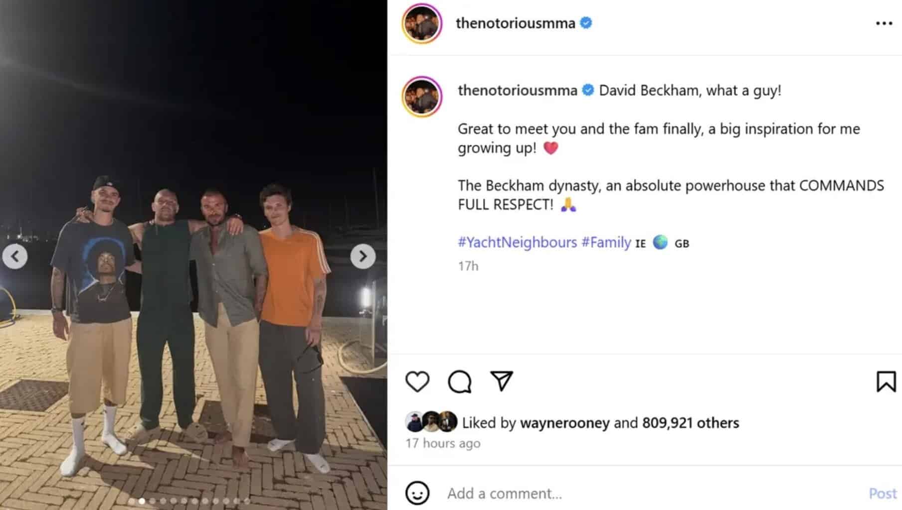 McGregor i Beckham sąsiadami. Opublikowali zdjęcie!
