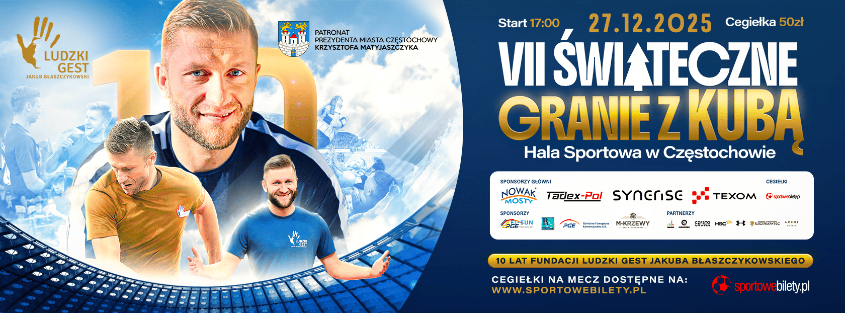 Kolejna edycja świątecznego grania z Kubą Błaszczykowskim już dziś w Częstochowie